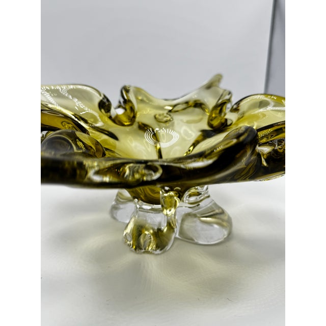 Glass 1960s Emerald Green Splash Bowl For Sale - Image 7 of 12