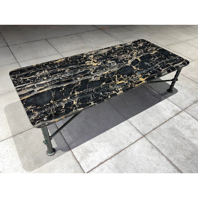 Manner of Ilana Goor Steel “Rebar” Coffee in Portoro Marble For Sale - Image 13 of 13