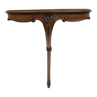 Louis XV Style Wall Mount Single Leg Side Table - Meldan Furniture For Sale