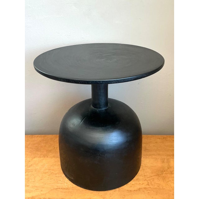 Vintage Modernist Black Wood Accent Table For Sale - Image 11 of 18