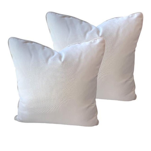 Pair of 24'' Meg Braff Green Pillows For Sale - Image 4 of 5