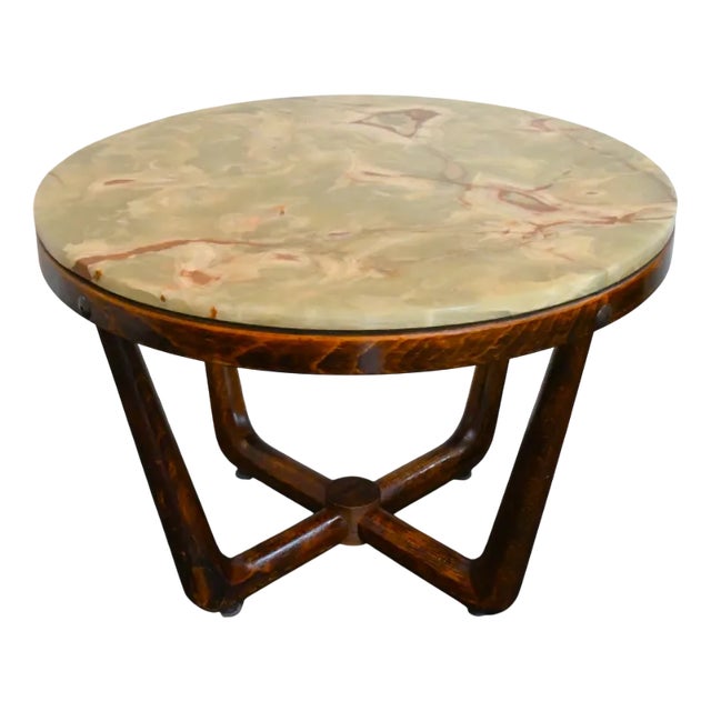 Norwegian Onyx Coffee Table by Vad Trevare Fabrikk, 1970s For Sale