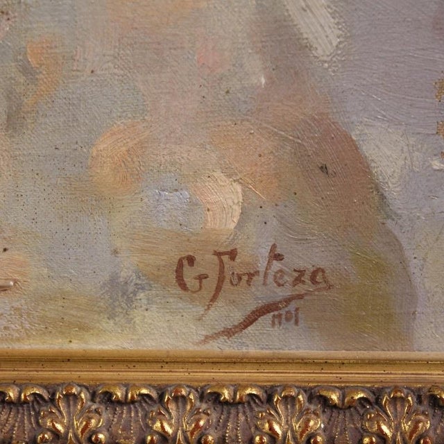 Spanish Artist, Sea View, 1901, Oil on Canvas For Sale - Image 6 of 13