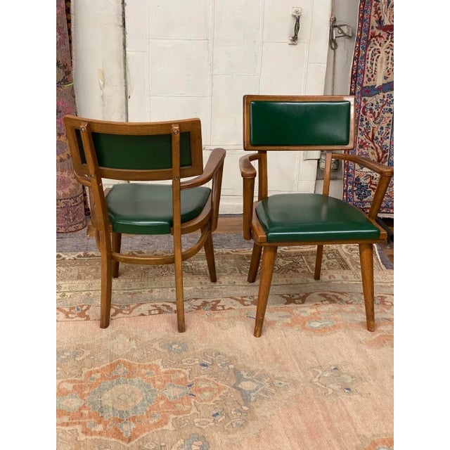 1950s 1950s Mid-Century Changeback Boling Chair Co. Walnut Armchairs - a Pair For Sale - Image 5 of 12