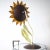 Metal Mid-Century Italian Metal Painted Sunflower Table Lamp, 1970s For Sale - Image 7 of 12