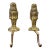 Vintage Brass Nutcracker Stocking Hooks, a Pair For Sale