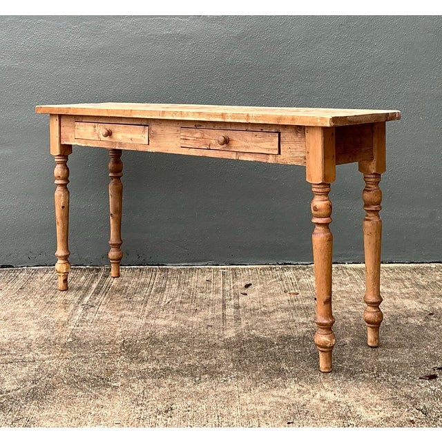 Vintage Rustic Pine Console Table For Sale - Image 11 of 12