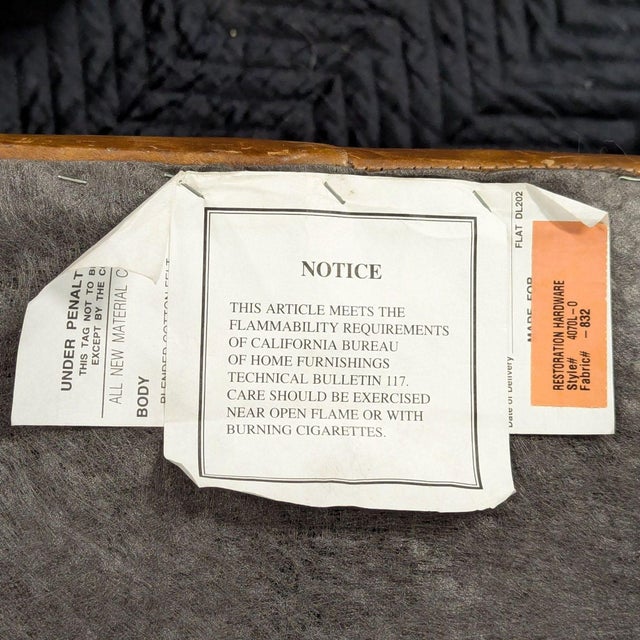 Animal Skin Restoration Hardware Leather Ottoman Cube For Sale - Image 7 of 7