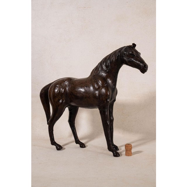 English Leather Model of Horse (C. 1930) For Sale - Image 4 of 4
