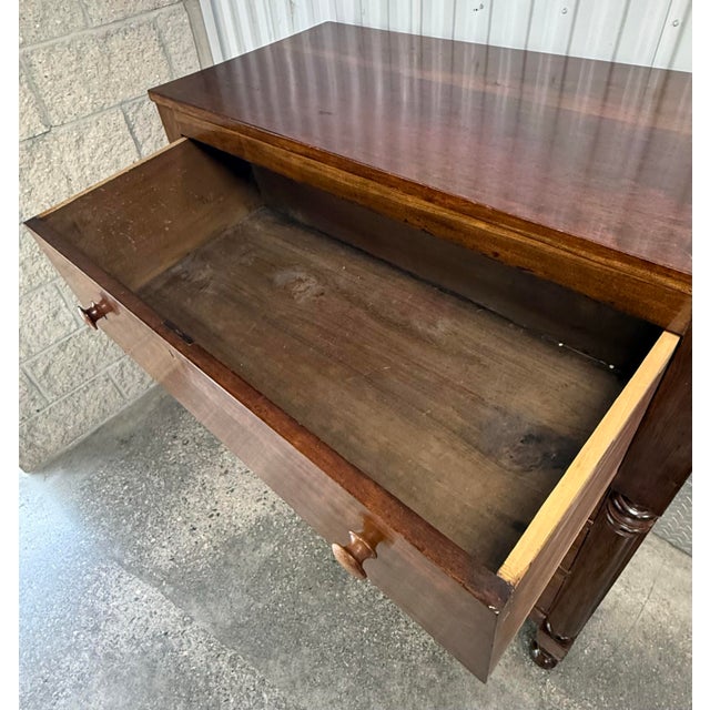 Early 19th Century Flaming Birch and Cherry Sheraton Dresser For Sale - Image 11 of 12