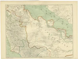 Antique Map of the East Coast of Sumatra, 1900