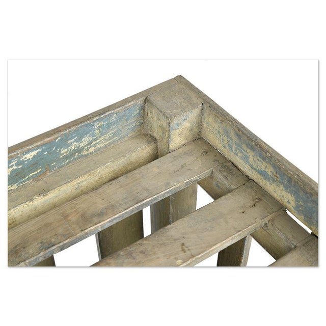 Etagere on Legs in Patinated Solid Wood For Sale - Image 6 of 8