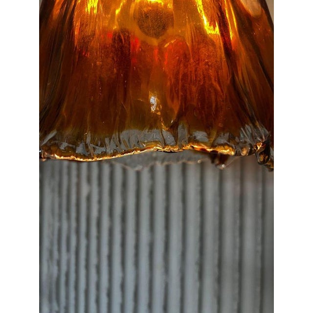 Vintage Murano Amber Glass Pendant Lamp, 1970s For Sale - Image 6 of 8