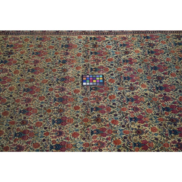 Cream Antique Tehran Rug 4'3'' X 6'7'' For Sale - Image 8 of 10