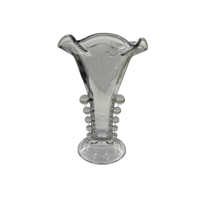 Mid 20th Century Imperial Glass Candlewick Plain Top Crimped Vases For Sale - Image 4 of 8