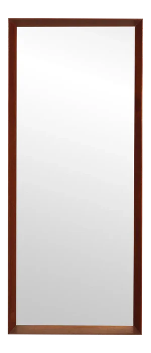 1960s Danish Mid-Century Teak Wall Hanging Mirror