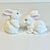 1950s Vintage Boho Chic Arts & Crafts Ceramic Bunny Figural - A Pair, Easter. For Sale - Image 9 of 15