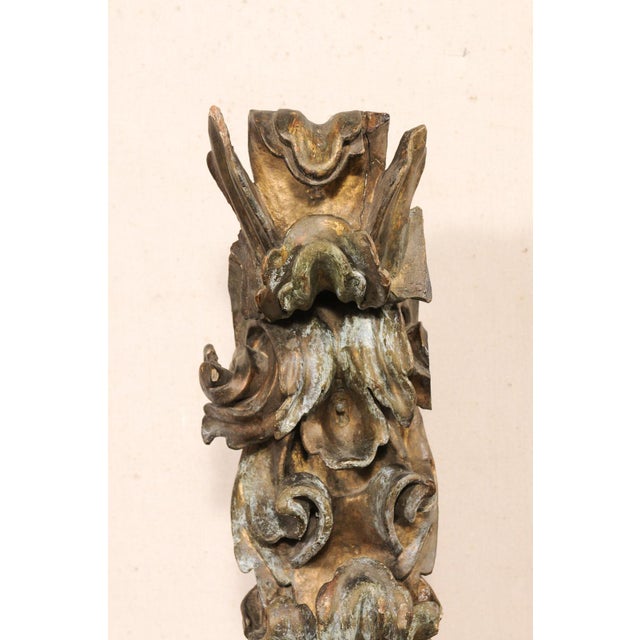 Stunning 18th C. Italian Carved Fragment on Stand For Sale - Image 9 of 11