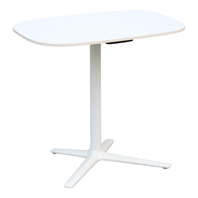 Modern Davis Furniture Lift Height Adjustable White Rectangle Occasional Table For Sale