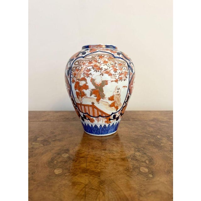 Antique Japanese Imari Shaped Vase, 1900 For Sale - Image 4 of 5