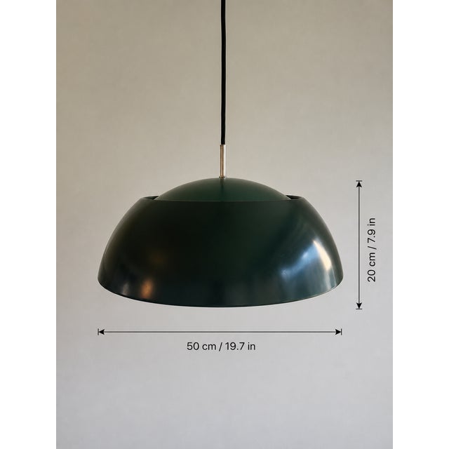 Green Frederiksdal Pendant Lamp by Poul Lund-Jensen for Holmegaard, 1970s For Sale - Image 8 of 13