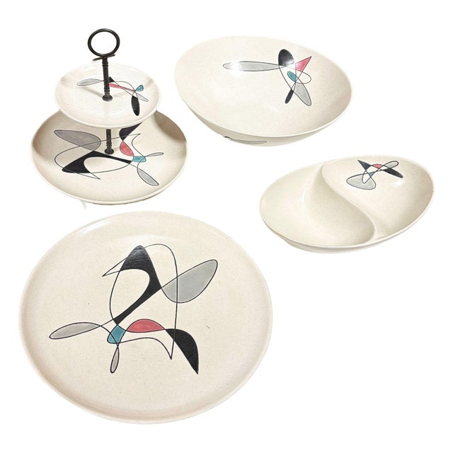 Ceramic 1950s Mid-Century Modern "Contempora" Dinner Service Metlox Poppy Trail - 84 Pieces For Sale - Image 7 of 16
