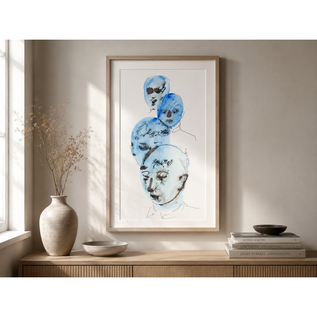 Blue Four Sad Boys - Robert Lohman, C. 1960s For Sale - Image 8 of 8