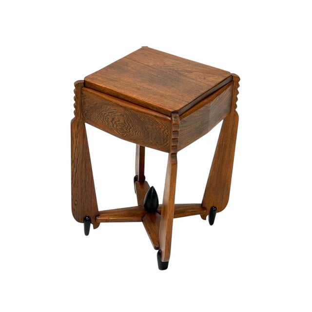 Magnificent and rare Art Deco Amsterdamse School side table. Design by Architect Christiaan Bartels. Striking Dutch design...