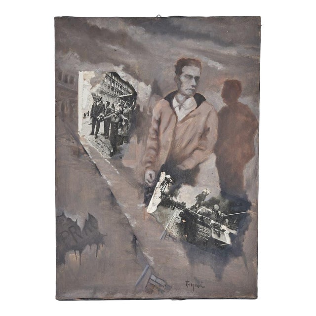 Unknown, Artistic Photomontage, 1980s, Oil on Canvas For Sale