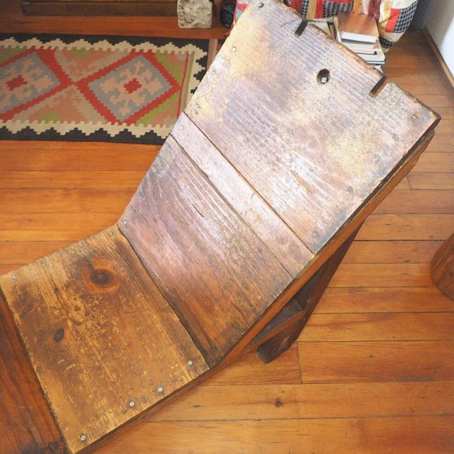 Early 20th Century Early 20th Century Antique Wood Bookshelf Primitive Design For Sale - Image 5 of 10