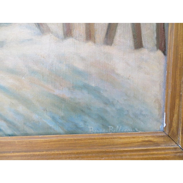 Beaux-Arts Late 19th Century Winter Landscape For Sale - Image 3 of 6