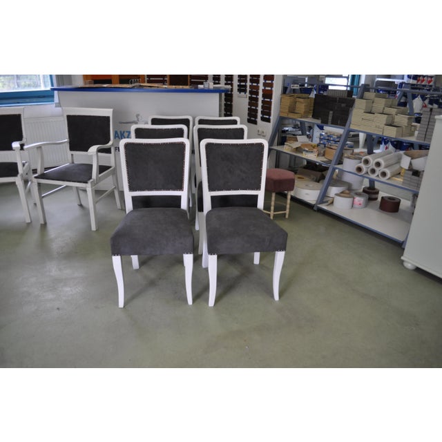 1930s Art Deco Dining Chairs, Set of 6 For Sale - Image 5 of 6