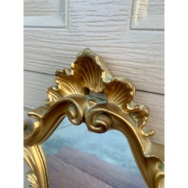 Italian Rococo Style Giltwood Wall Mirror For Sale - Image 4 of 10