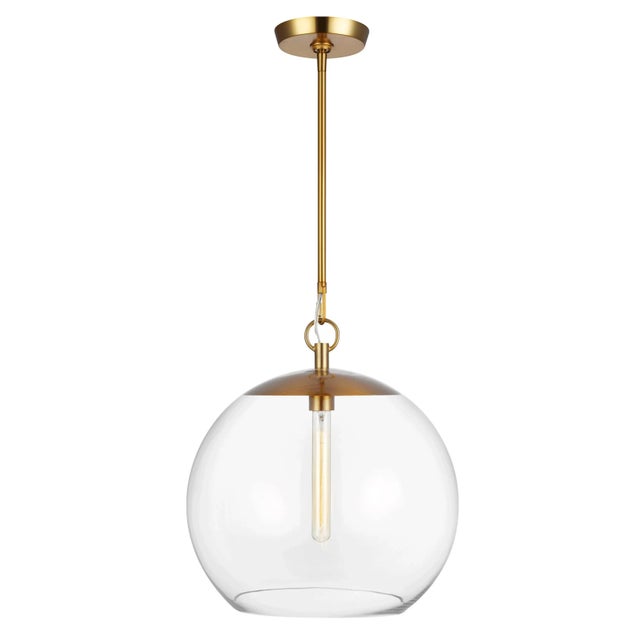 2020s Chapman & Myers by Visual Comfort Studio Atlantic Round Pendant, Brass For Sale - Image 5 of 5