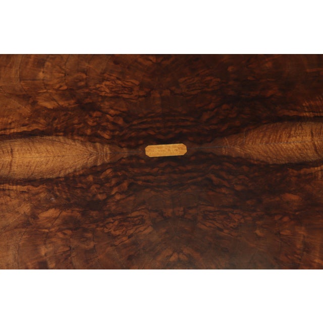 Art Deco Walnut Writing Table with Satinwood Inlay, 1925 For Sale - Image 10 of 18