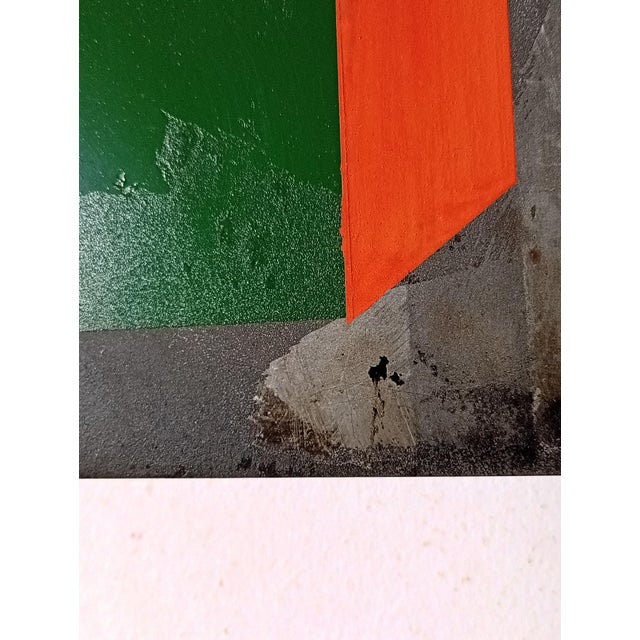 Paint Contemporary Abstract Tempera and Aerosol on Metal "N 35" by Andre Debono For Sale - Image 7 of 8