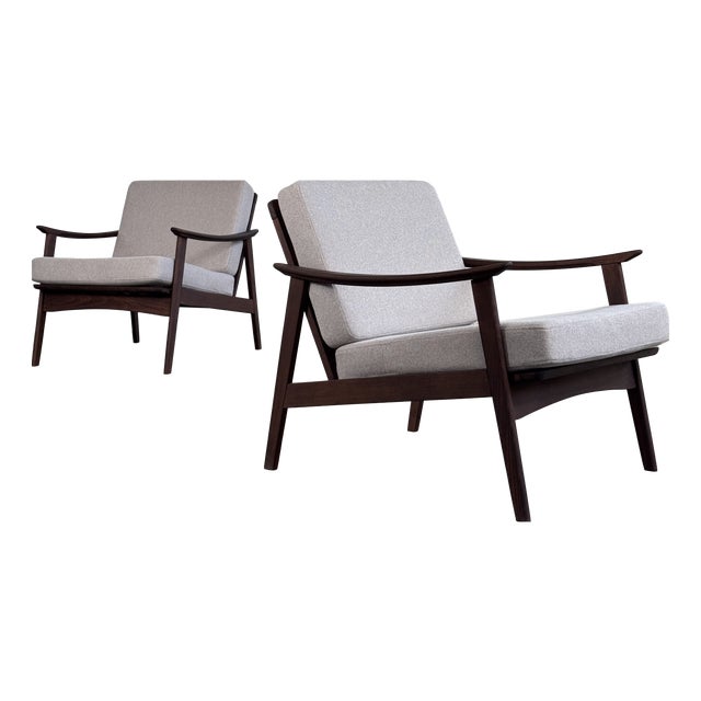 Mid-Century Modern Easy Chairs, 1960, Set of 2 For Sale