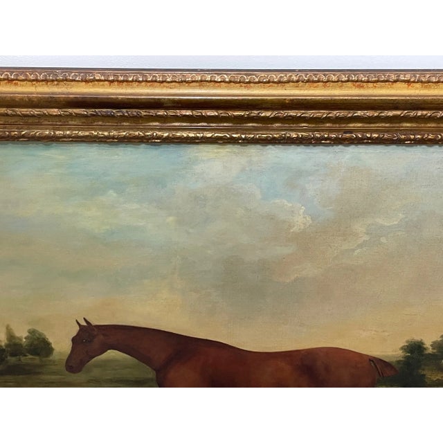 Peinture à L'huile Originale De James Barenger 1827 - Chasseur De Baie, Cheval Partisan - Encadrée, Certificat
