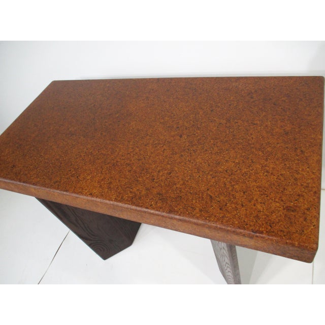 Mid 20th Century Rare Paul Frankl Cork Top Console Table for Johnson Brothers For Sale - Image 5 of 12
