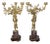 Pair of 19th Century Gilt Bronze Figural Putti Candelabras on Marble Base For Sale
