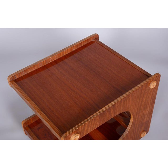 Mid-Century Mahogany Trolley, Czechia, 1960s For Sale - Image 6 of 9