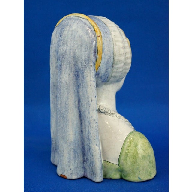 White Majolica Terracotta Bust by Gian Battista (Nanni) Valentini for Arcore Ceramic, 1960s For Sale - Image 8 of 18