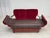 Wood Danish 2-Seater Drop Arm and Back Sofa in Cherry-Red Velour, 1950s For Sale - Image 7 of 18