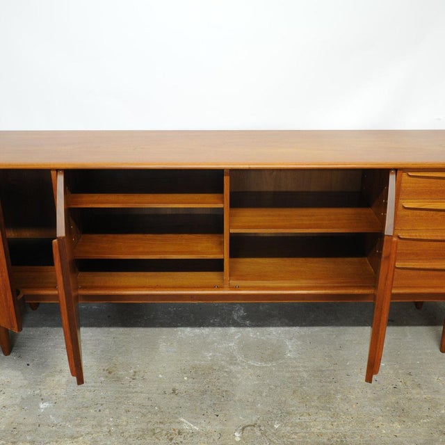 Brown Danish Teak Sideboard with Bar Section attributed to Bernhard Pedersen & Søn, 1960s For Sale - Image 8 of 14