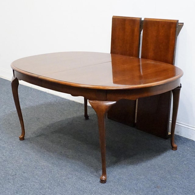 Stanley Furniture Solid Cherry Traditional Style 98" Oval Dining Table 6111-32 For Sale - Image 10 of 11