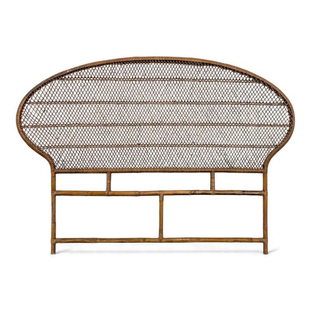 Bamboo and Rattan Headboard For Sale - Image 6 of 6