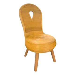 Vintage Sculptural Pencil Reed Side Chair For Sale