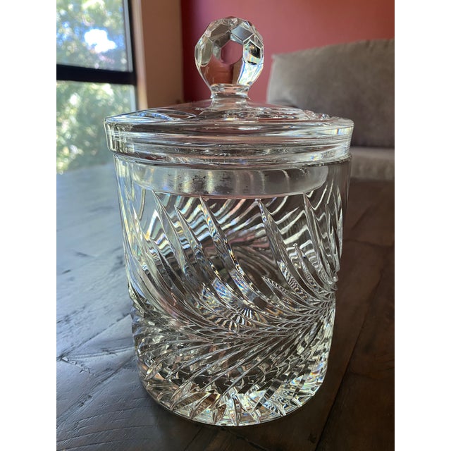 Mid-Century Modern Vintage Brilliant Cut Ice Bucket Cookie Jar For Sale - Image 3 of 6