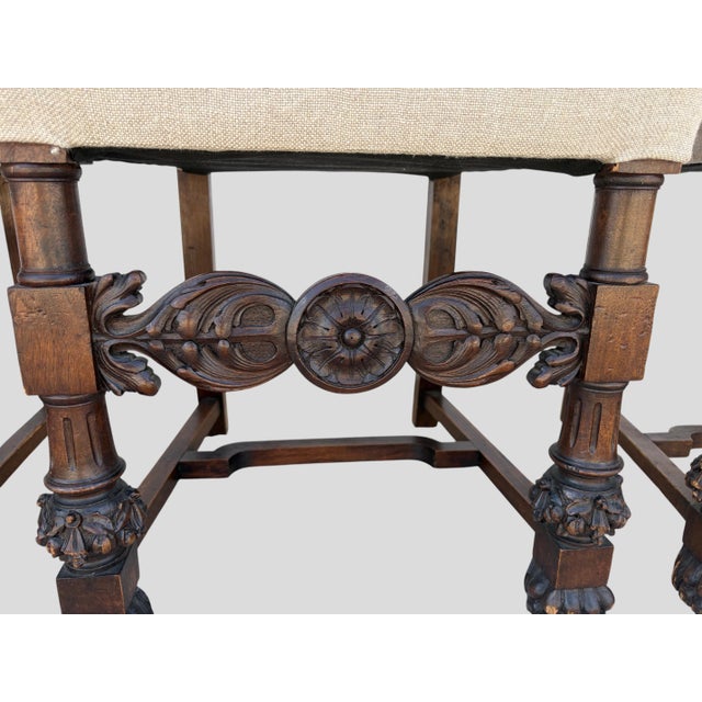 English 19th Century Tudar Revival Dining Chairs Set of 4 For Sale - Image 3 of 5