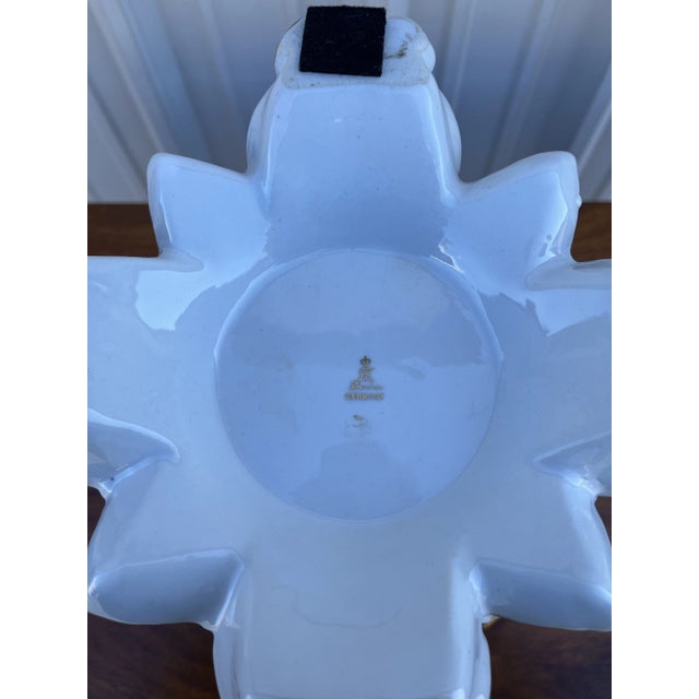 Dresden Signed Porcelain Centerpiece Bowl- Applied Flowers, Cherub Faces For Sale - Image 10 of 12